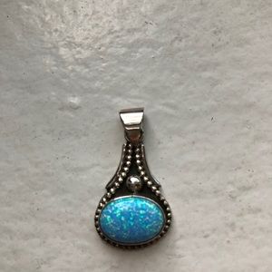 Blue Sparkly Pendant